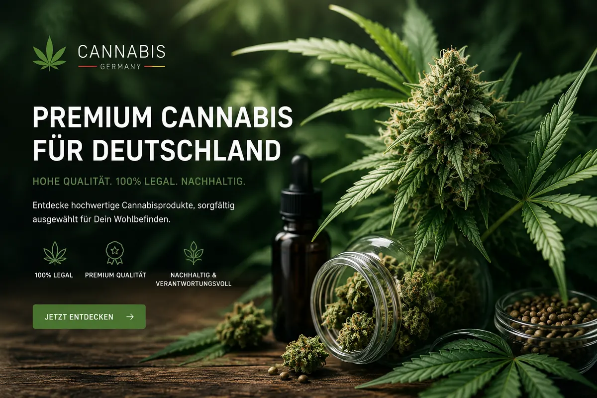 Nahaufnahme einer Premium-Cannabisblüte mit Trichomen